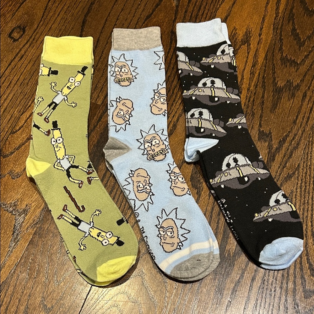 Ricky & Morty Cartoon Character Socks new w/o tags Never worn